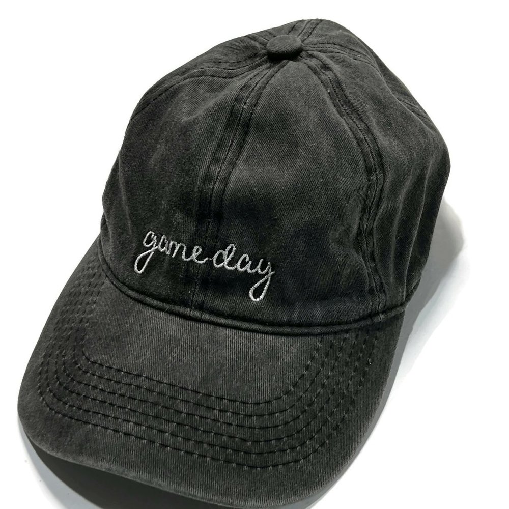 David & Young Adjustable Strapback Baseball Cap Hat Game‎ Day Gray